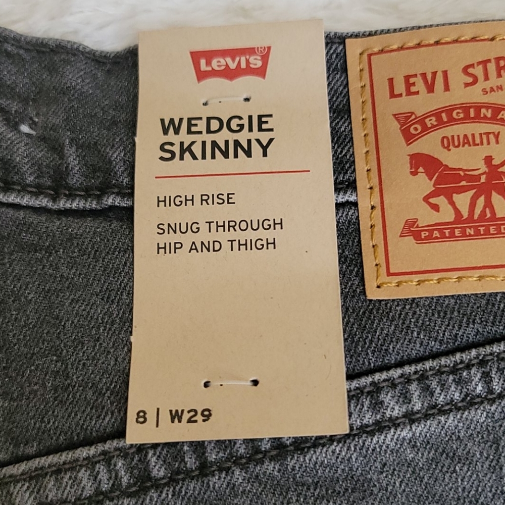 Levi's Button Fly Wedgie Skinny Denim Jeans - Picture 11 of 12